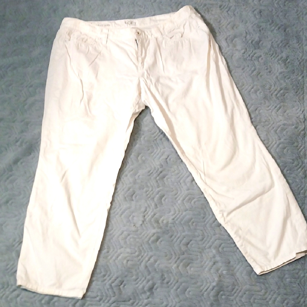 LOFT  Cream Chinos